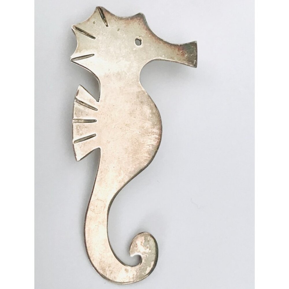 Anne Harvey Sterling Silver Seahorse Brooch Mexico Artisan Signed TB-83 Vintage